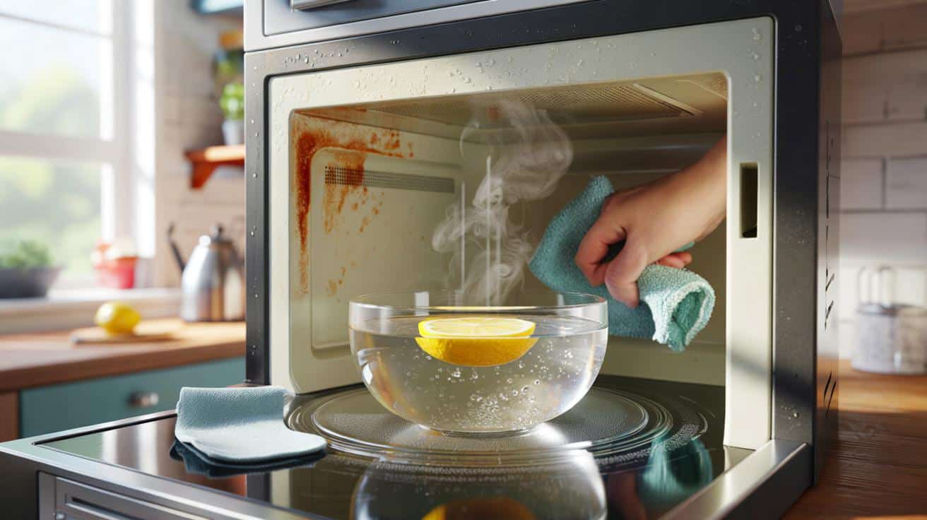 Put a bowl of vinegar in your microwave to clean it in 60 seconds